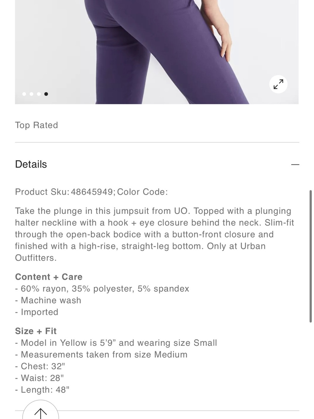 Urban Outfitters plum Halter Jumpsuit - Picture 3 of 13